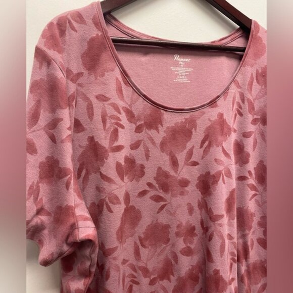 Penmans Floral Mauve Womens Scoop Neck Top Size 4x - Picture 3 of 4